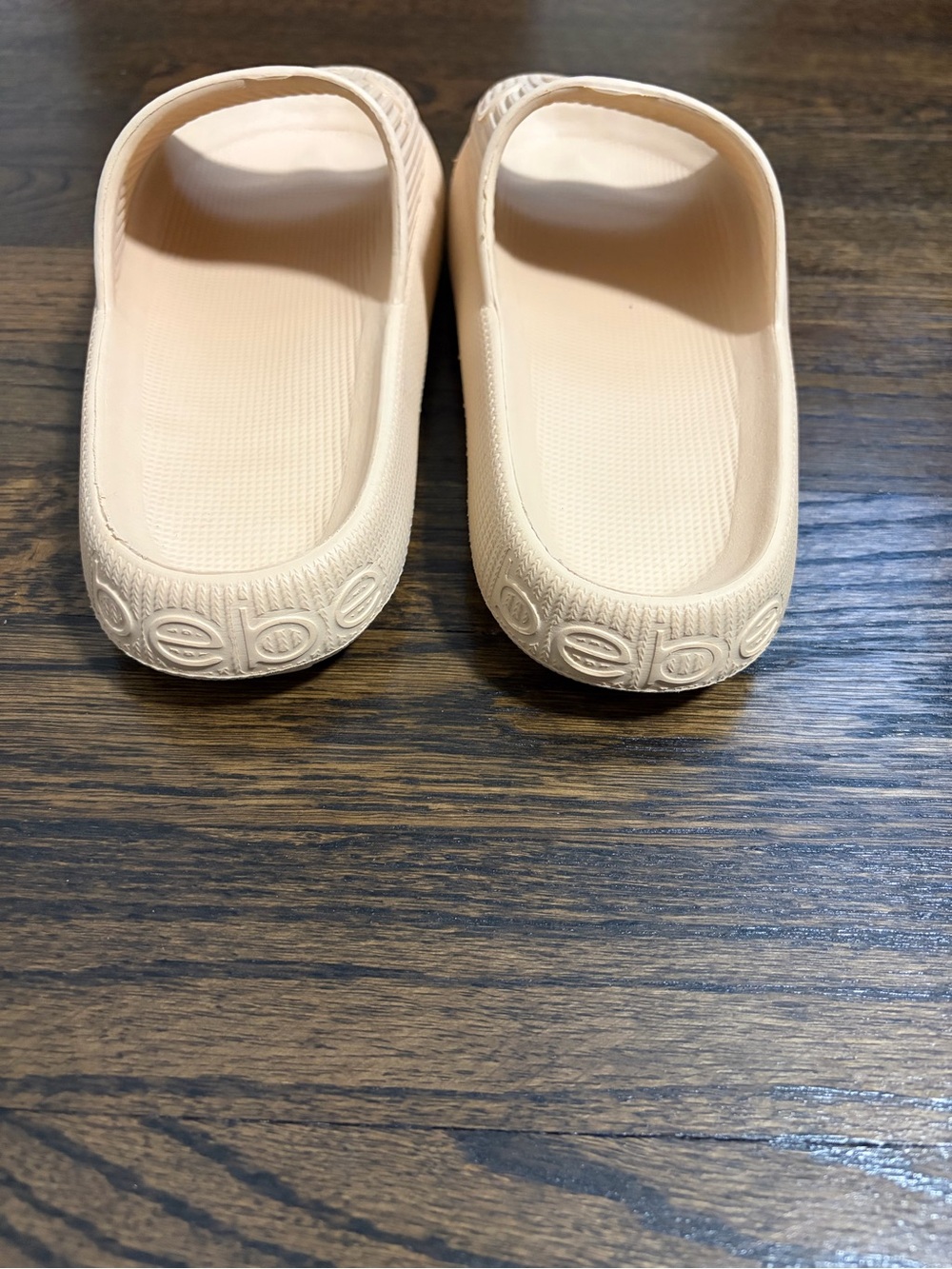 Bebe Cream Slide Sandals Logo - Picture 3 of 5